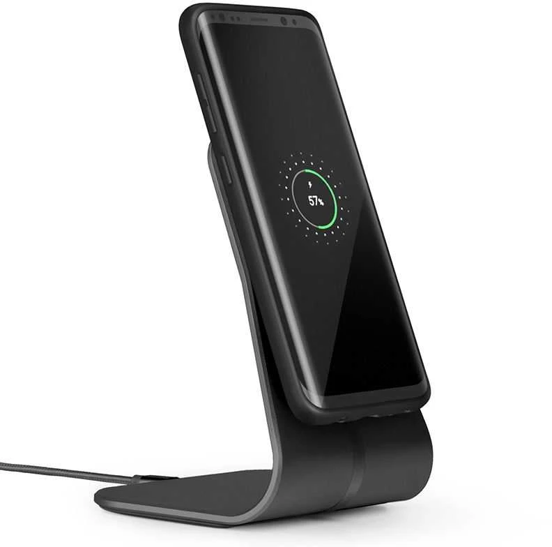 Xvidia XVIDA Fast Charging Desk Stand - Inductive įkroviklis for Samsung Quick Charge 2.0 juodos spalvos