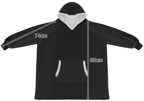 XXL sweatshirt - blanket juodas Ruhhy 24403