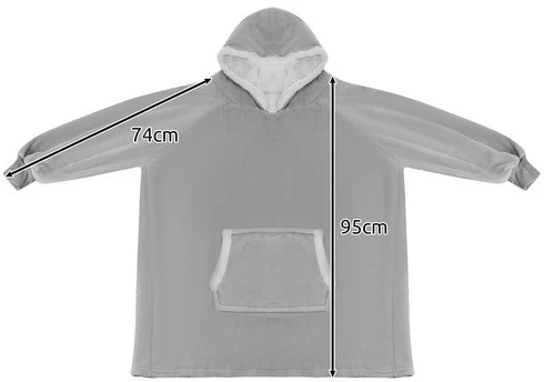 XXL sweatshirt - pilka blanket Ruhhy 24402
