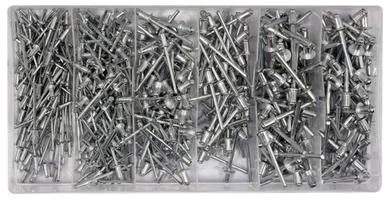Yato Toya Sa Poland Kniedžių rinkinys dėžutėje | aliumininės aklios kniedės mix | Ø 2,4–4,8 mm | 400 vnt. (YT-36420)