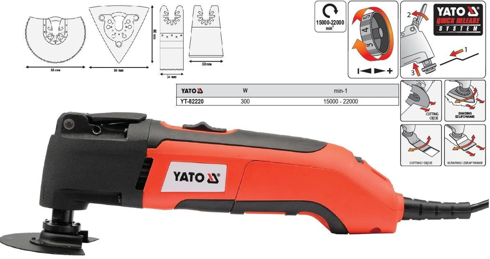 Daugiafunkcinis įrankis Yato YT-82220