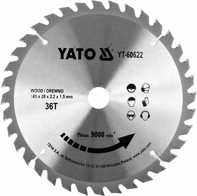 YATO SAW DISK.PERŽIŪRA. 185*36*20 60622