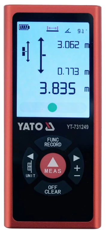 Yato Toya Sa Poland Dvikryptis lazerinis atstumo matuoklis | 2 x 60 m | 120 m | USB-C (YT-731249)