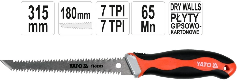 YATO PJŪKLAS GIPSUI 180mm 31343