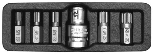 Toya Sa Poland YATO KOŃCÓWKI SPLINE 6elem. M5 - M12 + ADAPTER 0414