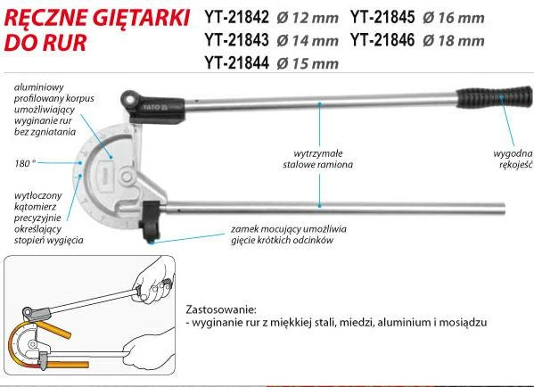 YATO VAMZDŽIŲ LENKTUVAS 12mm 21842