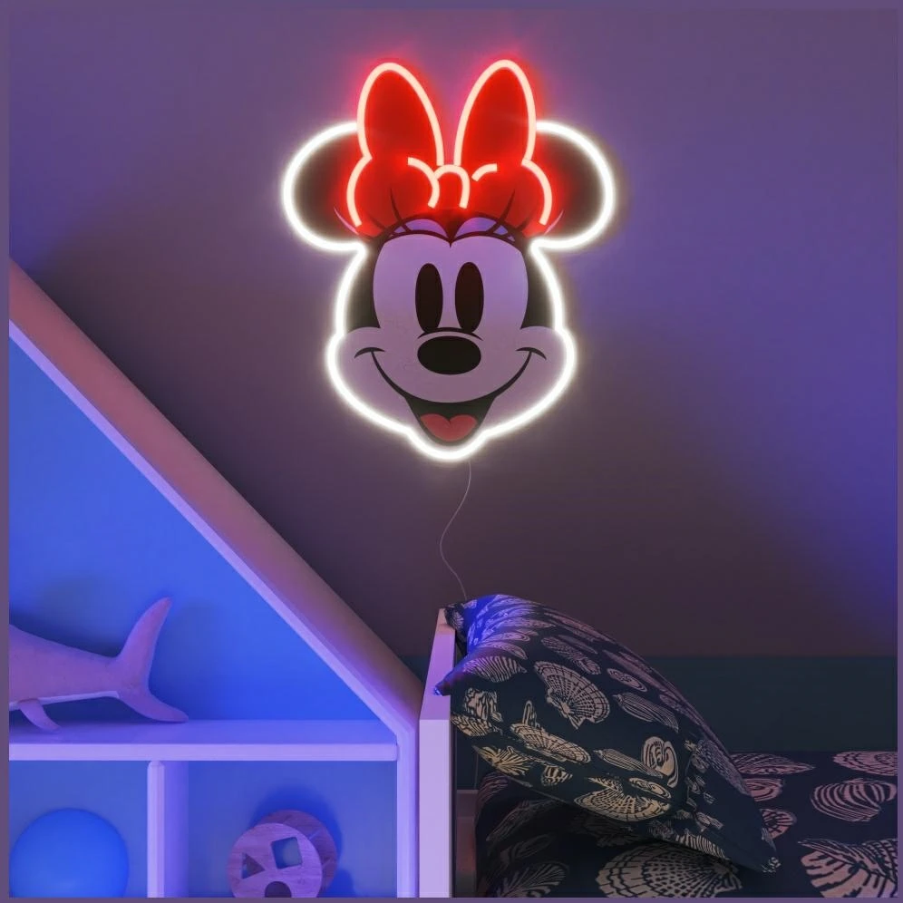 Trefl Yellowpop Neoninis geltonasis „Disney Minnie“ margintas veidas