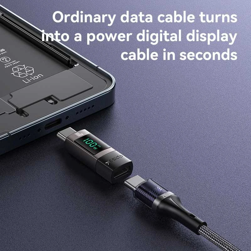 Yesido GS24 USB-C adapteris su galios ekranu