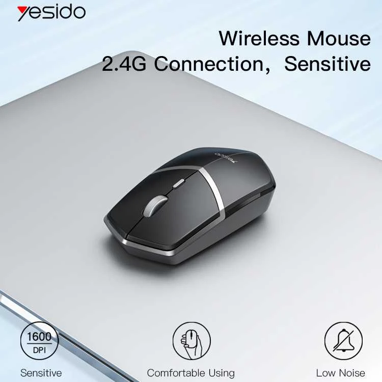 Yesido pelė kompiuteriui KB16 wireless juodas