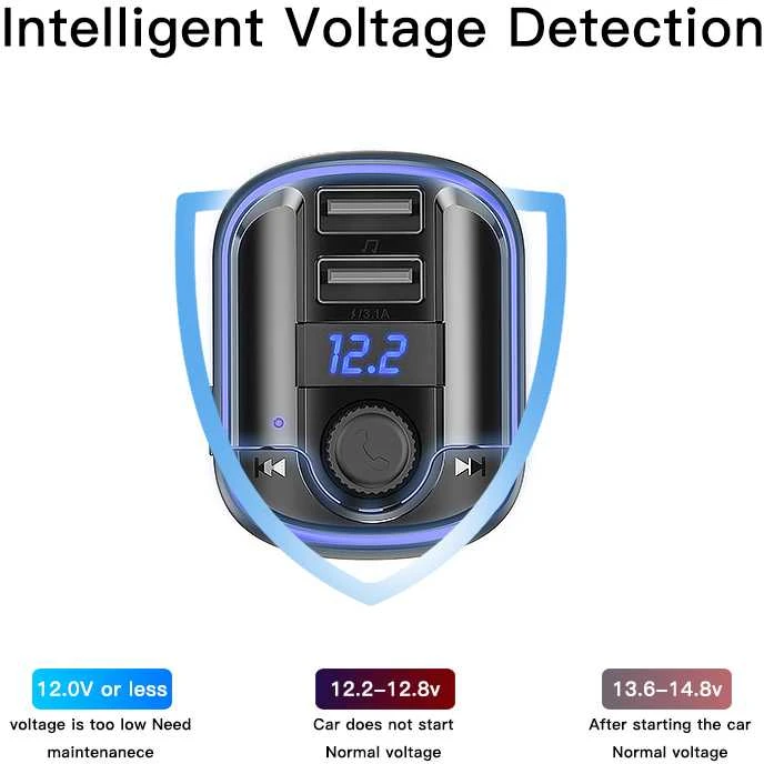 FM Moduliatorius Yesido Y44 2 x USB Micro SD 3,1A