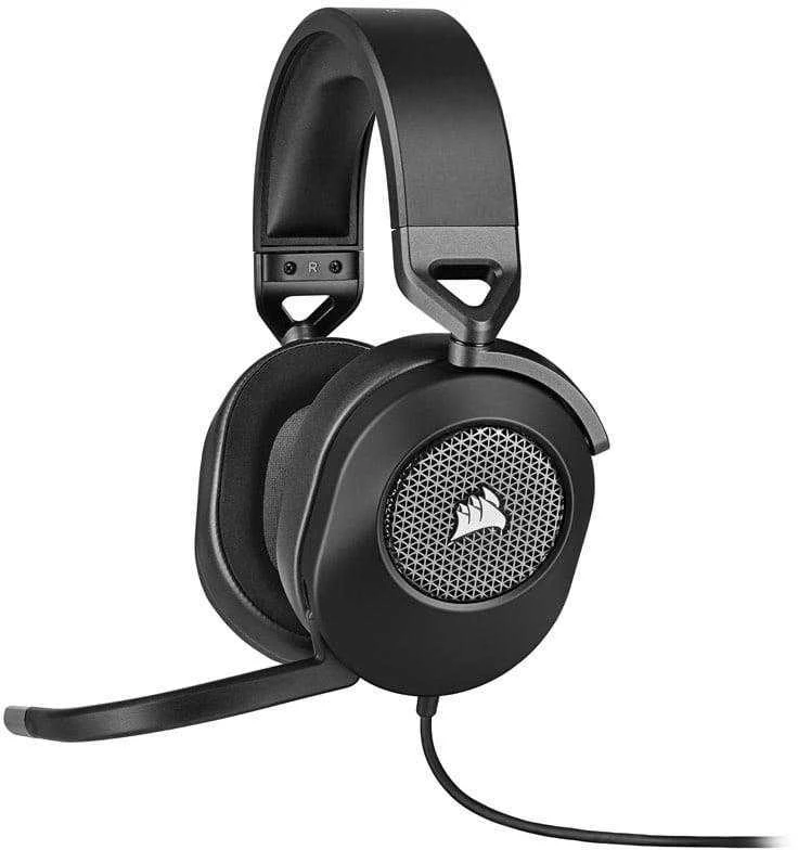 Corsair HS65 žaidimų ausinės, su laidu, Anglies pluošto spalvos