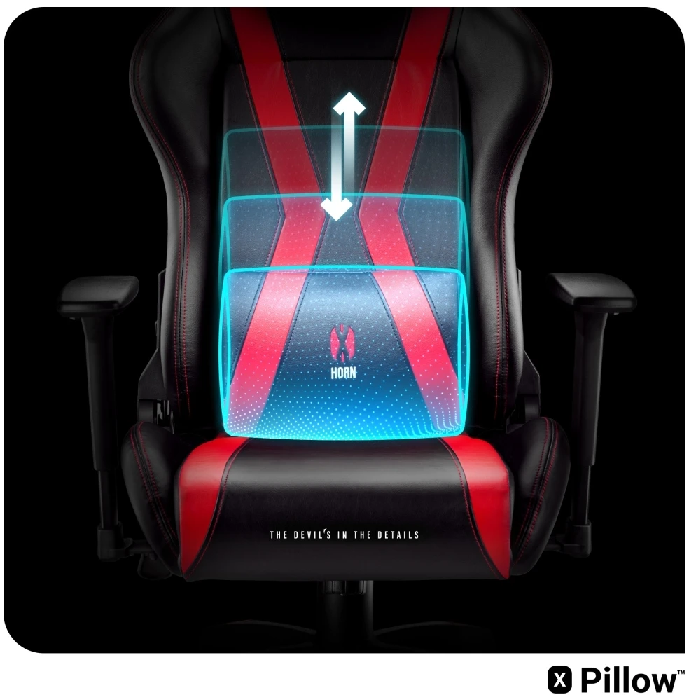 Žaidimų kėdė Diablo X-Horn 2.0 Gaming Chair Normal, Raudonos/Juodos spalvos