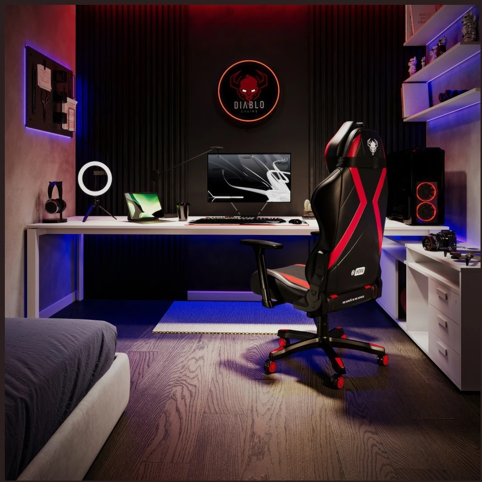 Žaidimų kėdė Diablo X-Horn 2.0 Gaming Chair Normal, Raudonos/Juodos spalvos