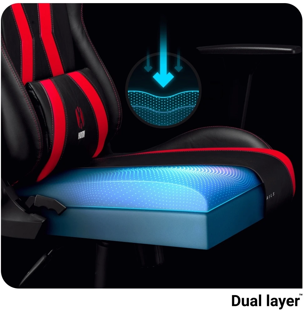 Žaidimų kėdė Diablo X-Horn 2.0 Gaming Chair Normal, Raudonos/Juodos spalvos