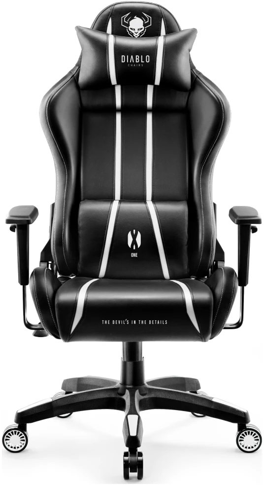 Žaidimų kėdė Diablo X-One 2.0 Gaming Chair Normal, Juodos/ baltos spalvos