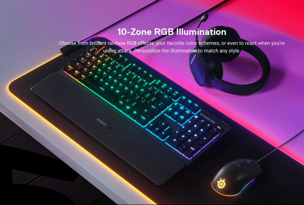 Žaidimų klaviatūra SteelSeries Apex 3, US išdėstymas