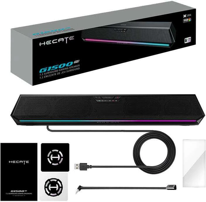 Namų kino sistema Edifier Žaidimų garso juostos stiprintuvas HECATE G1500 baras (juodas)