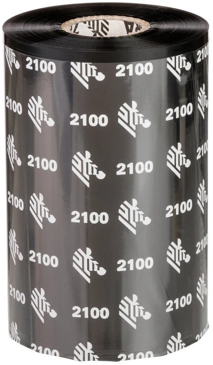 Zebra 2100 Wax terminė juosta 450 m Juoda
