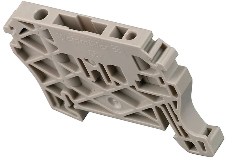ZEW 35, Galiniai stabdžiai „Push in” tipo, gnybtams, TS 35, V-2, Wemid, 6mm, smėlio sp., Weidmuller