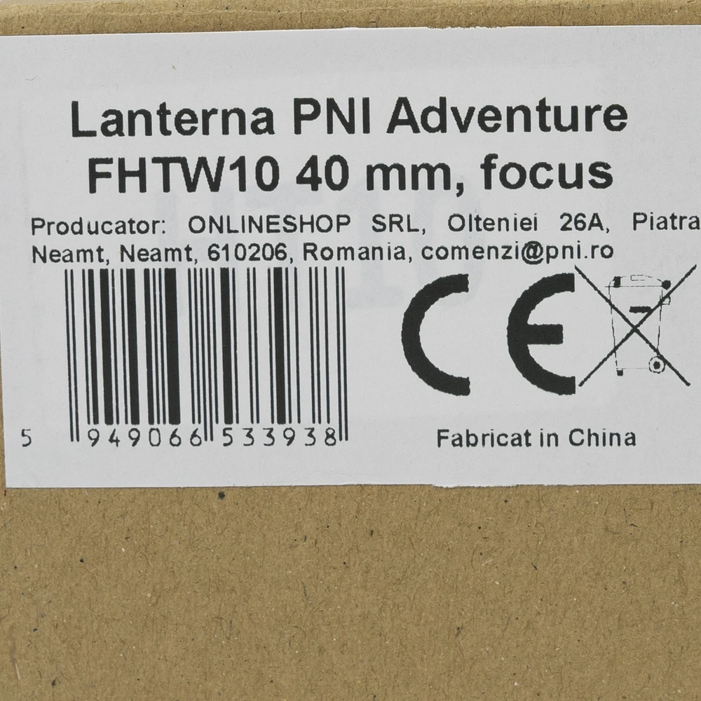 Žibintuvėlis PNI Adventure FHTW10 40 mm, fokusavimas