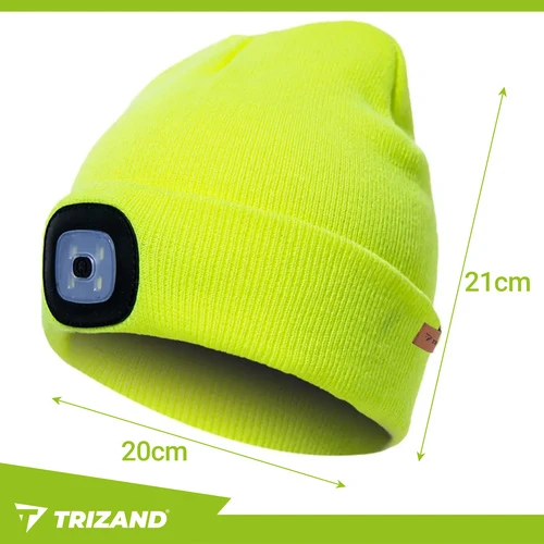 Žieminė kepurė su žibintuvėliu - geltona Trizand 22664