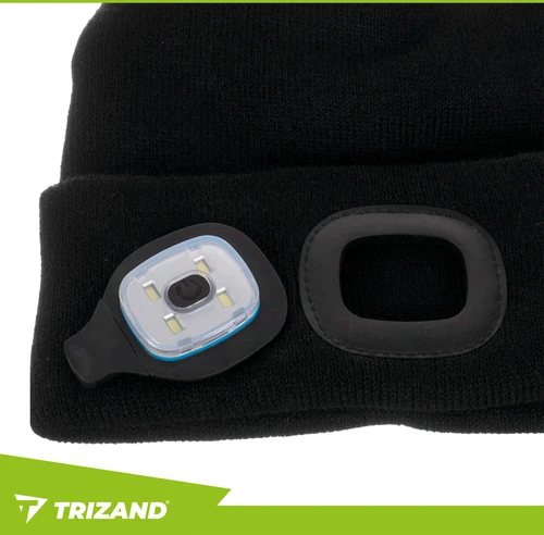 Žieminė kepurė su žibintuvėliu - juoda Trizand 22663