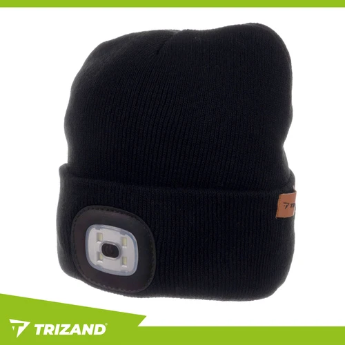 Žieminė kepurė su žibintuvėliu - juoda Trizand 22663