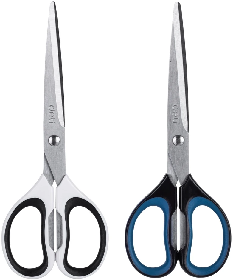 Žirklės DELI 6058 17.5cm soft touch įv. spalvų
