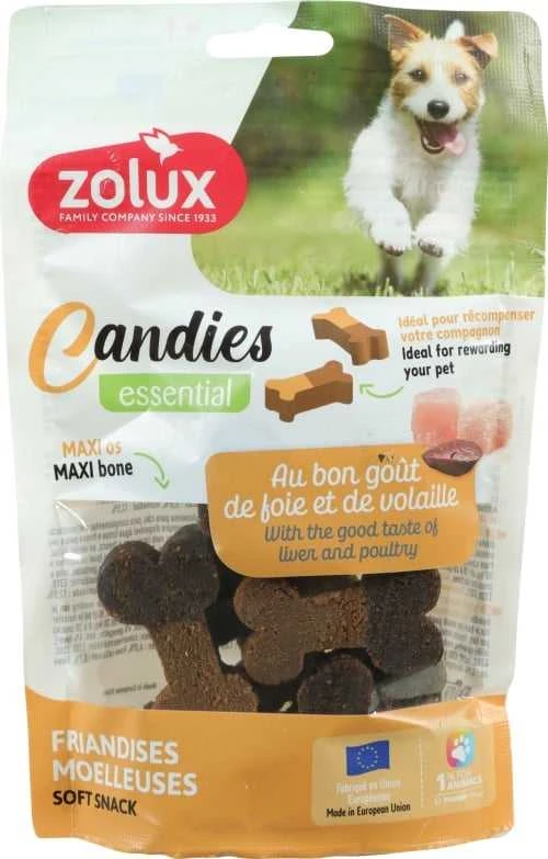 ZOLUX Minkšti dresūros skanėstai šunims CANDIES žvaigždės su kepenėlėmis 150g