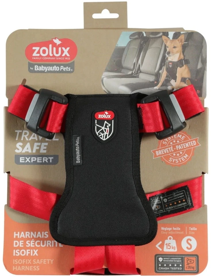 ZOLUX Travel Safe S red - dog harness