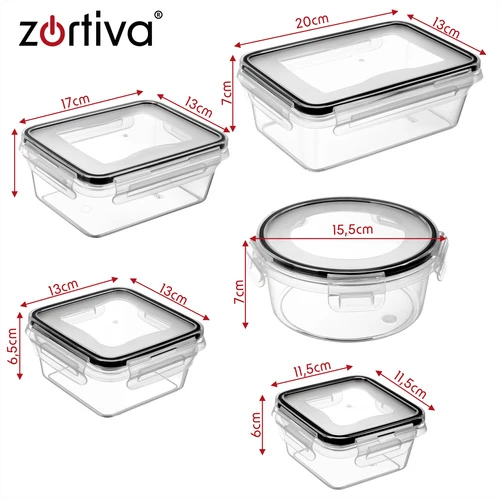 „Zortiva“ maisto konteinerių rinkinys – 12 vnt.