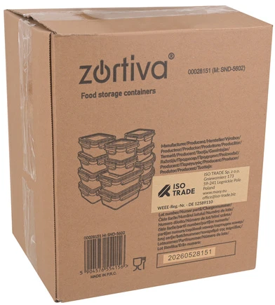 „Zortiva“ maisto konteinerių rinkinys – 12 vnt.