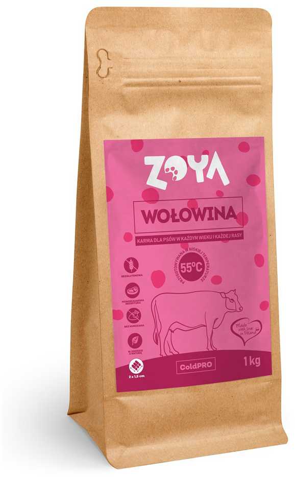 Šunų Maistas - ZOYA ColdPRO Jautienos Sausas 1kg Be Glitimo, 27% Baltymų