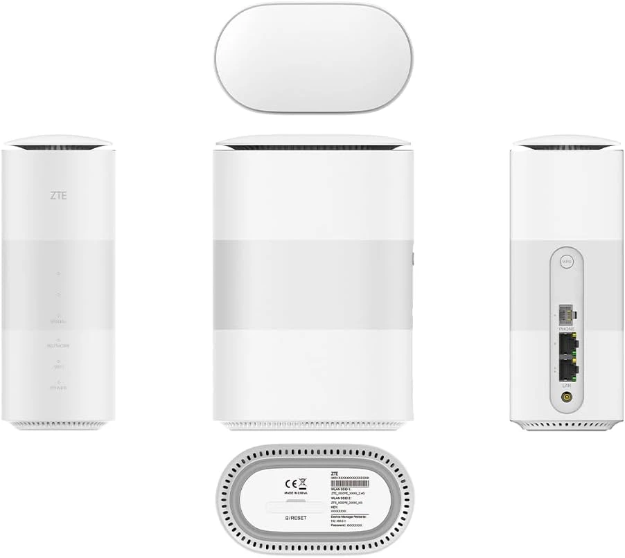 Belaidis maršrutizatorius ZTE G5B2, Wi-Fi 6 (802.11ax), AX3600 (dvijuostis), Gigabit
