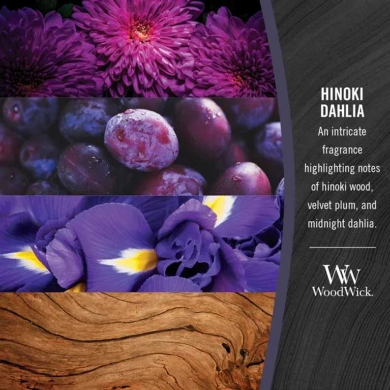 WoodWick Aromatinė žvakė (Hinoki Dahlia), 85 g