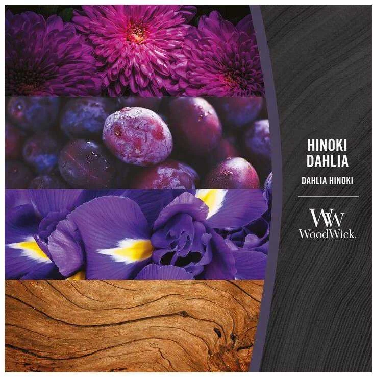 WoodWick Aromatinė žvakė (Hinoki Dahlia), 453,6 g
