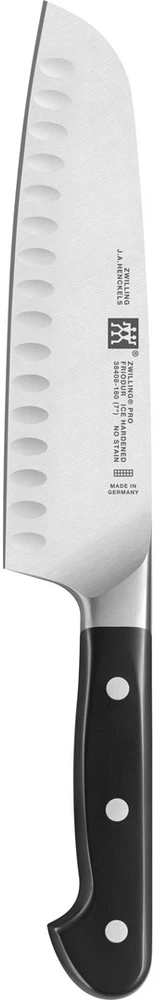 Santoku peilis Zwilling Pro su grioveliais, 18 cm