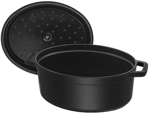 STAUB CAST IRON OVAL POT 4.2L Juodas
