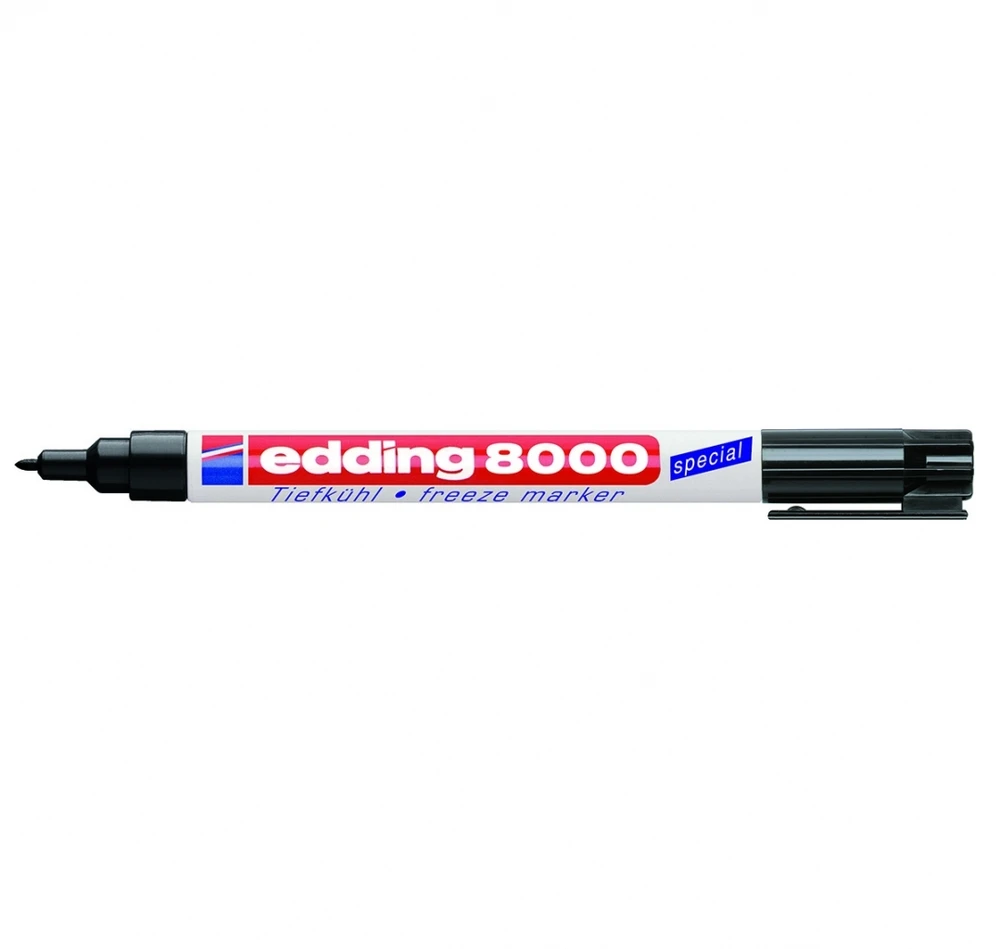 Žymeklis atsparus šalčiui Edding 8000, 1 mm, apvali galvutė, juodas 1217-116