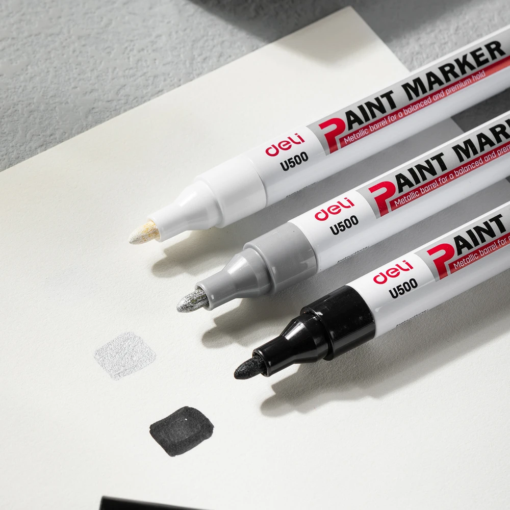 Žymeklis DELI U500, 2-4mm, sidabrinės spalvos