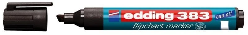 Žymeklis popieriui Edding 383, kirstu galiuku, 1-5mm, juodos spalvos