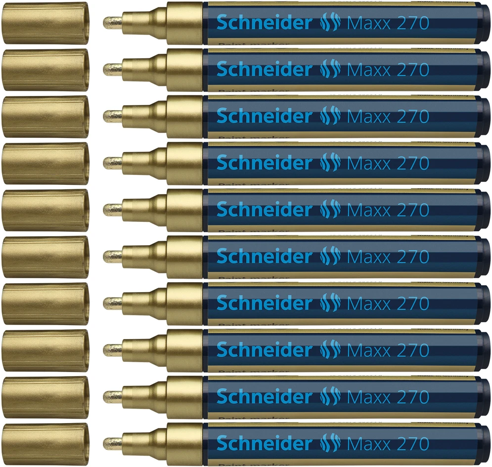 Schneder Žymeklis Schneider Paint Marker Maxx 270, 1-3mm, su aliejiniu tušu, auksinės spalvos