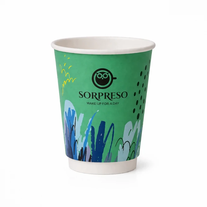 12oz SORPRESO Latte dvisienis vienkartinis puodelis (20 vnt.)