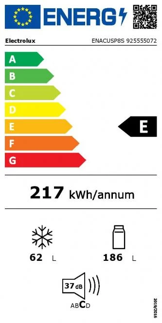 178 cm. įmontuojamas šaldytuvas su šaldikliu „No Frost AI CoolAssist“ Electrolux ENACUSP8S
