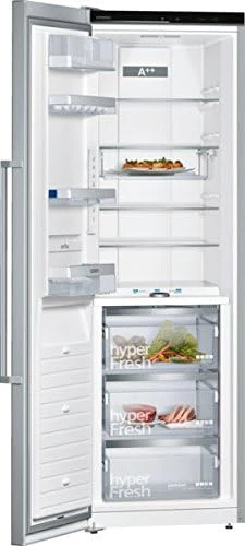 186 cm ner. plieno spalvos No Frost šaldytuvas be šaldymo kameros Siemens KS36FPI3P