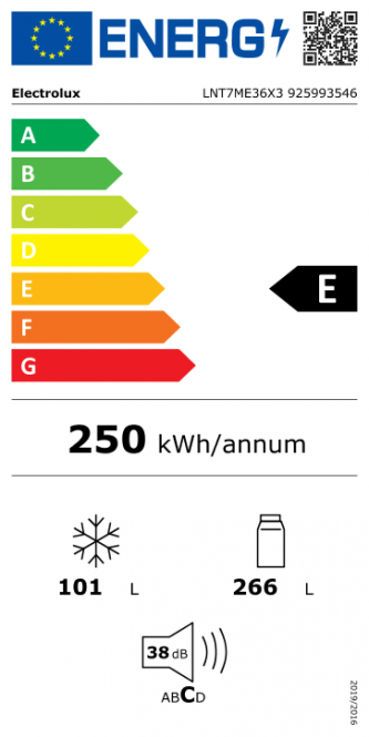 Šaldytuvas Electrolux LNT7ME36X3
