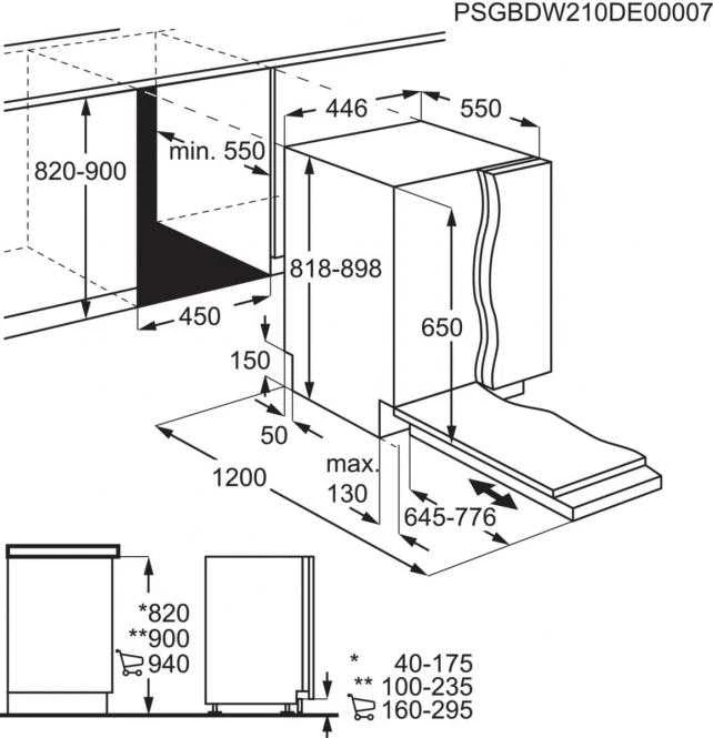 Indaplovė AEG FSE73527P