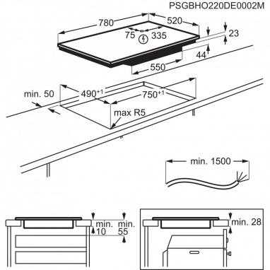 80cm pločio indukcinė kaitlentė Electrolux EIS82453IT