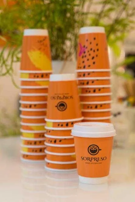 8oz SORPRESO Kavai dvisienis vienkartinis puodelis (25 vnt.)