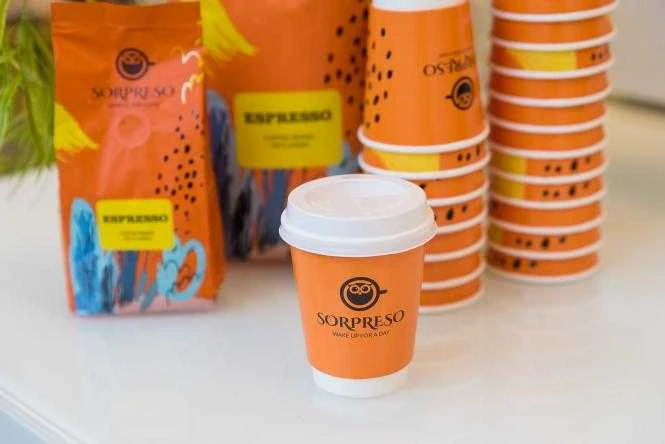 8oz SORPRESO Kavai dvisienis vienkartinis puodelis (25 vnt.)